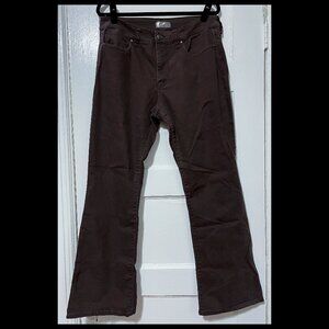 KUT From the Kloth Womens Natalie Brown High Rise Fab Ab Bootcut Jeans Sz 14 EUC